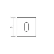 Szyldy i rozety - ROZETA KWADRATOWA VDS KLUCZ R67F KOLOR ZŁOTY-SATYNA - miniaturka - grafika 1