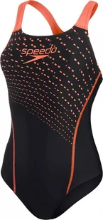Speedo Damski strój kąpielowy Speedo MEDLEY LOGO MDLT AF black/siren red rozmiar 40 - Stroje kąpielowe - miniaturka - grafika 1