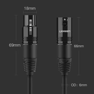 Ugreen przedłużacz kabel audio przewód mikrofonowy do mikrofonu XLR (żeński) - XLR (męski) 15 m (AV130) - Kable USB - miniaturka - grafika 3