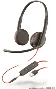 Blackwire 3225 przewodowy zestaw słuchawkowy USB A (209747-22) - Słuchawki - miniaturka - grafika 1