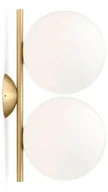 Lampy sufitowe - Flos - IC C/W1 Double Lampa Sufitowa/Ścienna w Kolorze Mosiądzu Flos - miniaturka - grafika 1