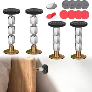 Regulowana rama łóżka, antykolizyjna, cicha, regulowana w zakresie 33-111 mm, odpowiednia do łóżek, sof, stołów, zestaw 4 elementów, srebrna - Zawiasy, okucia i inne akcesoria Regulowana rama łóżka, antykolizyjna, cicha, regulowana w zakresie 33-111 mm, odpowiednia do łóżek, sof, stołów, zestaw 4 elementów, srebrna - Zawiasy, okucia i inne akcesoria - miniaturka - grafika 1