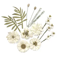 Scrapbooking - Kwiaty papierowe, 12 szt. cream - miniaturka - grafika 1
