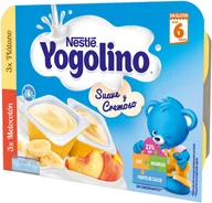 Desery dla dzieci - Jogurt Nestle Yogolino Banana and Peach 6 x 60 g - miniaturka - grafika 1