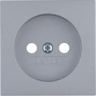 Inne akcesoria elektryczne - Berker Pokrywa do gniazda bez uziemienia Berker B.Kwadrat/Berker B.3/B.7 aluminium - miniaturka - grafika 1
