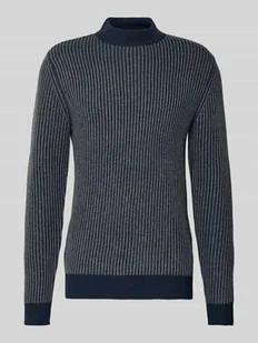 Sweter z dzianiny z prążkowanymi wykończeniami - Swetry męskie - miniaturka - grafika 1