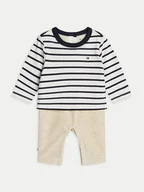 Komplety dla niemowląt - Tommy Hilfiger Komplet dziecięcy Nautical Stripe Mixed 1 Piece KN0KN01938 Biały Regular Fit - miniaturka - grafika 1