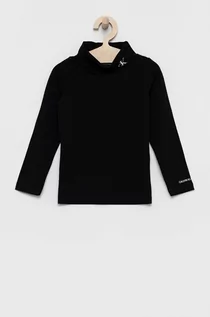 Koszulki dla dziewczynek - Calvin Klein Jeans Longsleeve dziecięcy kolor czarny z golfem - grafika 1