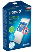 Worki do odkurzaczy - Worki Do Odkurzacza Electrolux Philips Aeg Worwo Elmb01 4 Szt - miniaturka - grafika 1