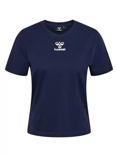 Koszulki i topy damskie - Hummel Koszulka "Cons" w kolorze granatowym - grafika 1