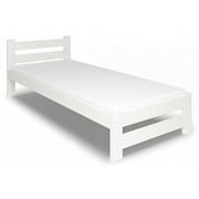 Łóżka - Białe pojedyncze łóżko z materacem 90x200 - Zinos - miniaturka - grafika 1