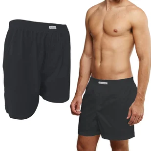 BOKSERKI MĘSKIE MAJTKI BAWEŁNIANE LUŹNE POLSKI PRODUCENT SZORTY DO SPANIA GŁADKIE BEZ WZORU KLASYCZNE M - Majtki męskie - miniaturka - grafika 1