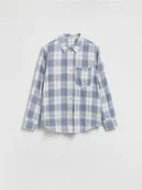 Koszule damskie - Reserved - Koszula w kratę z wiskozy - lawendowy - miniaturka - grafika 1