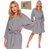 Bielizna nocna - Szlafrok damski DOCTOR NAP 9999 dark grey XL - miniaturka - grafika 1