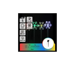 Aigostar - LED RGBY solarne świąteczne oświetlenie LED/1,2V/8 - Lampy ogrodowe - miniaturka - grafika 1
