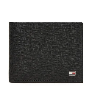 Duży Portfel Męski Tommy Hilfiger Th Flag Mini Cc Wallet AM0AM13518 Czarny - Portfele - miniaturka - grafika 1