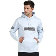 Bluzy męskie - adidas Męska bluza z kapturem z kapturem, błękitna, XS - miniaturka - grafika 1