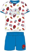 Piżamy dla dziewczynek - Chłopięca piżama z krótkim rękawem dla chłopca Spider-Man Niebieska - miniaturka - grafika 1