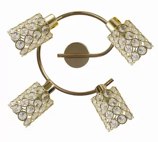 Candellux YORK SPIRALA 4X40W G9 MOSIĄDZ KRYSZTAŁKI PRZEŹROCZYSTE 98-07230 - Lampy sufitowe - miniaturka - grafika 1
