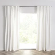 Zasłony - Zasłona na taśmie marszczącej biała aksamitna140 x 280 cm 1 szt. - miniaturka - grafika 1