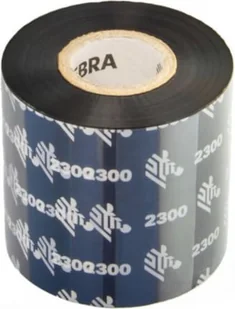 Taśma termotransferowa Zebra 60mm x 300m 1" woskowa (02300BK06030) black - Taśmy do drukarek barwiące - miniaturka - grafika 1