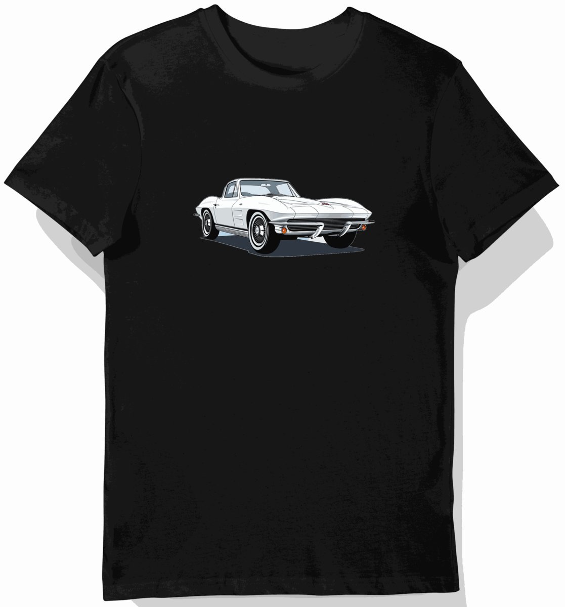 Koszulka męska czarna Retro Klasyczny Styl Motoryzacyjny XL