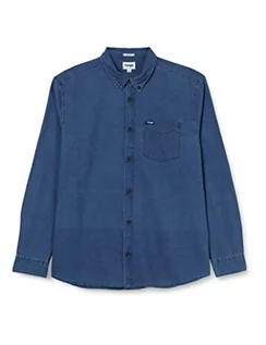 Koszule męskie - Wrangler Męska koszula z guzikami, 1 PKT Button DOWN Shirt, ciemny indygo, rozmiar S - grafika 1
