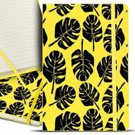 Notesy i bloczki - Notatnik Notes Planer W Linie A5 ŻÓŁTY Liście BOTANICZNE Wzory - miniaturka - grafika 1