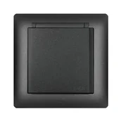 Gniazdka elektryczne - Elektro-Plast Gniazdo Astoria pojedyńcze 2P+Z IP44 czarne - miniaturka - grafika 1