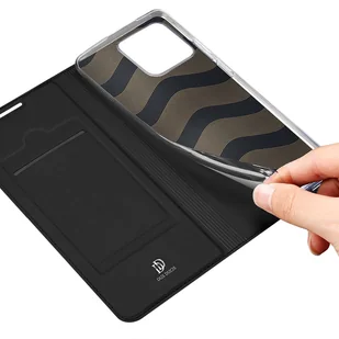 Dux Ducis Skin Pro kabura etui pokrowiec z klapką Realme Narzo 50A czarny - Etui i futerały do telefonów - miniaturka - grafika 6