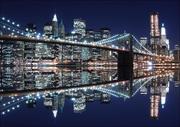 Plakaty - Galeria Plakatu, Plakat, New York Brooklyn Bridge night, 30x20 cm - miniaturka - grafika 1
