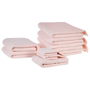 Ręczniki - Komplet 9 ręczników bawełnianych frotte różowy ATIU Lumarko - miniaturka - grafika 1