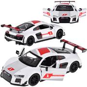 Samochody i pojazdy dla dzieci - Auto metalowe sportowe Audi R8 LMS skala 1:32 samochodzik dźwięk światło - miniaturka - grafika 1