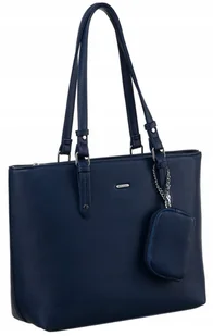 Shopperka damska ze skóry ekologicznej z dodatkową portmonetką - Rovicky - Torebki damskie - miniaturka - grafika 1