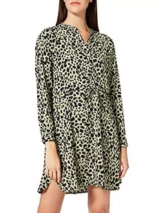 Only Damska Onlcory L/S Wvn Noos Sukienka, Czarny/Zielony, XL - Sukienki - miniaturka - grafika 1