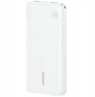 Powerbanki - Usams PB83 2xUSB-A 1xUSB-C 10000mAh biały - miniaturka - grafika 1