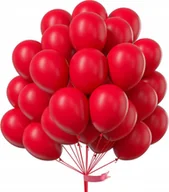 Baby shower i roczek - Balony Czerwone Urodzinowe Na Roczek Urodziny Jakość Duże 12 Cali 50 Szt - miniaturka - grafika 1