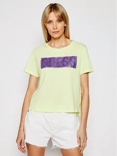 Koszulki i topy damskie - Guess T-Shirt Adria W1RI05 JA900 Żółty Regular Fit - grafika 1