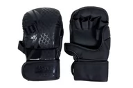 Rękawice bokserskie - MASTERS FIGHT EQUIPMENT, Rękawice do MMA sparingowe GFS-MATT, rozmiar L, czarny - miniaturka - grafika 1