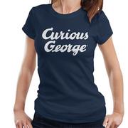 Koszulki i topy damskie - Curious George Ciekawski George Big Logo Koszulka damska Granatowy Medium - miniaturka - grafika 1