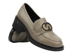 Eleganckie mokasyny damskie Vinceza 18102, beżowe - Mokasyny damskie - miniaturka - grafika 1