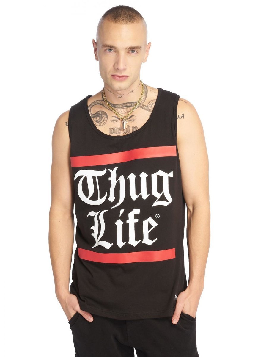 Tank Tops Thug Life Cros in black M
