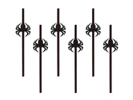 Halloween - Słomki Pająki na Halloween - 6 szt. - miniaturka - grafika 1