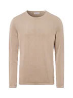 Swetry męskie - Jack & Jones Sweter męski Mężczyźni Bawełna beżowy jednolity, S - miniaturka - grafika 1