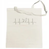 Torby i wózki na zakupy - Torba na zakupy nadruk ekg PIES PIESEK - miniaturka - grafika 1