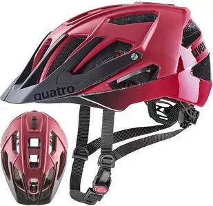 UVEX Quatro CC Helmet, czerwony/czarny 56-61cm 2022 Kaski rowerowe - Kaski rowerowe - miniaturka - grafika 1