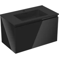 Szafki łazienkowe - Mexen Orio szafka łazienkowa 80 cm z umywalką Otis, 1 szuflada, czarna połysk/czarna mat - 91A10-08047-1-BF70-W18M71 - miniaturka - grafika 1