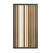 Panele ścienne i boazeria - Lamele obrotowe separujące 202.5x110 cm dębowy z czarną ramą - miniaturka - grafika 1