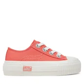 Buty dla dziewczynek - Trampki Lee ISLA C LOW JR 50251058.73G Koralowy - miniaturka - grafika 1