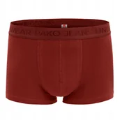 Majtki męskie - Bokserki męskie klasyczne majtki bawełniane DEEP bordowe M Pako Jeans - miniaturka - grafika 1